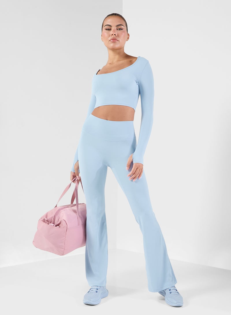 فورورد ليجنز بقصة واسعة وخصر مرتفع بتصميم نحت ناعم - Image 1