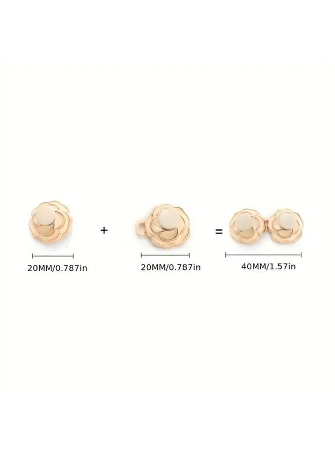 Beige Camellia Waistband Adjuster Extender For Pants Dresses Cuffs Sewing Free Detachable - Image 3