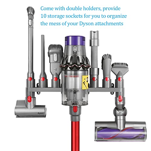 Charlux Accessory Holder for Dyson V15 V12 V10 V8 V7 Gen5 Attachment Holder Wall Mount Tool Holder Organizer Accessories for Dyson Vacuum Cleaner, Use On Docking Station Or On Wall(2 Pack) - Image 4