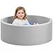 Wilwolfer Foam Ball Pit for Toddlers Large Baby Ball Pit for Babies with Soft Memory Sponge Indoor Outdoor Baby Playpen Kids Play Ball Pool Gift Toys for Infants Boys and Girls Gray NO Balls - Image 4
