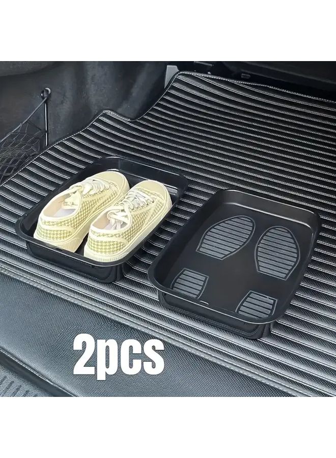 Black Car Shoe Storage Organizer Tray For SUV Truck Space Saving Hanging Design - Image 3