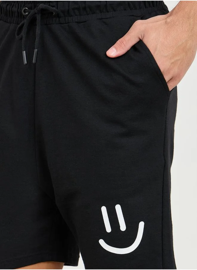ستايلي Minimal Print Regular Terry Shorts