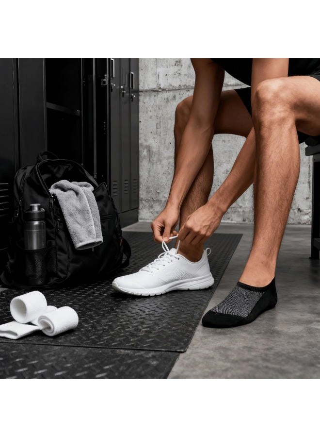 Faustine No Show Socks Ankle Low Cut Socks for Mens, Non Slip, 8 Pairs 16 Pairs - Image 3