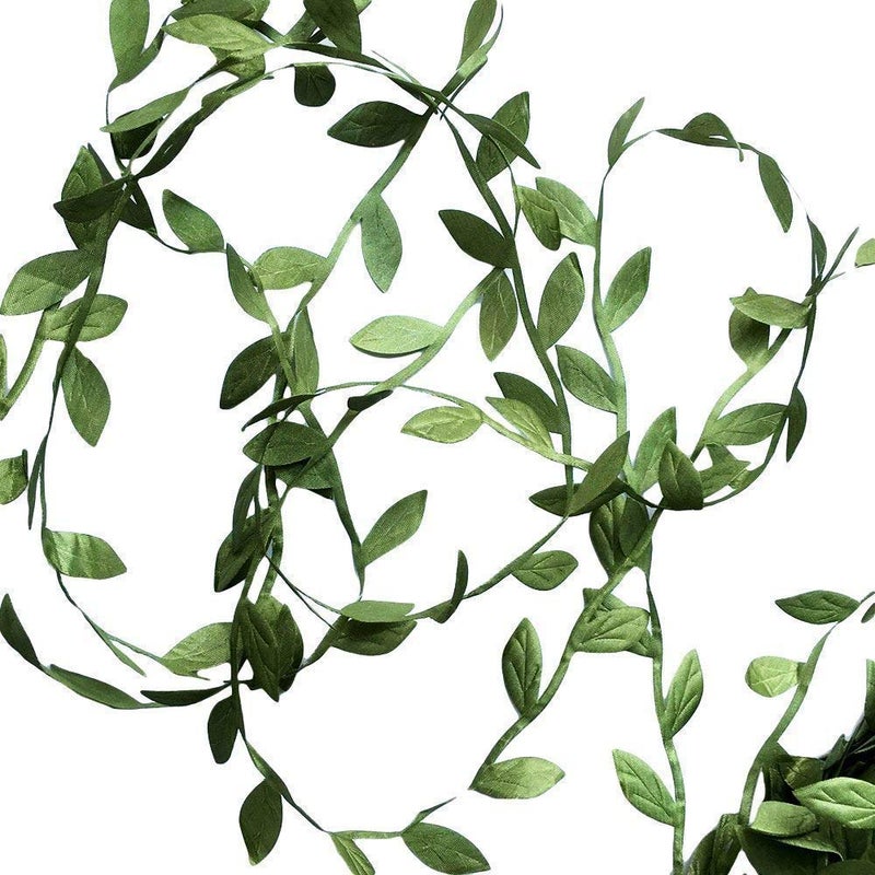 Hecaty 132 ft Large Leaf Trim Ribbon,Artificial Greenery Garland Vines for Baby Shower DIY Craft Wreaths Party Wedding Home Christmas Decoration - Image 1