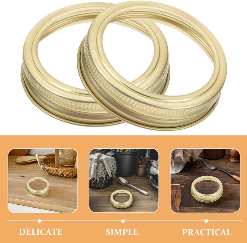 24pcs 70mm Jar Screw Rings Tinplate Canning Jar Lid Bands Leak-proof Food-grade for Regular Mouth Canning and Preserving - Image 3