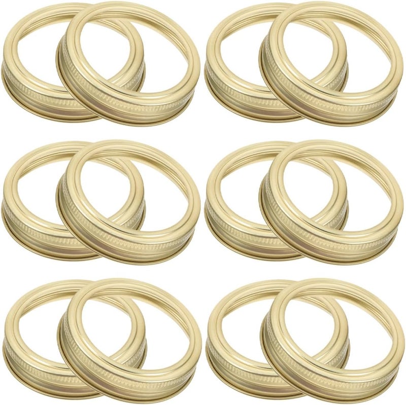 24pcs 70mm Jar Screw Rings Tinplate Canning Jar Lid Bands Leak-proof Food-grade for Regular Mouth Canning and Preserving - Image 1