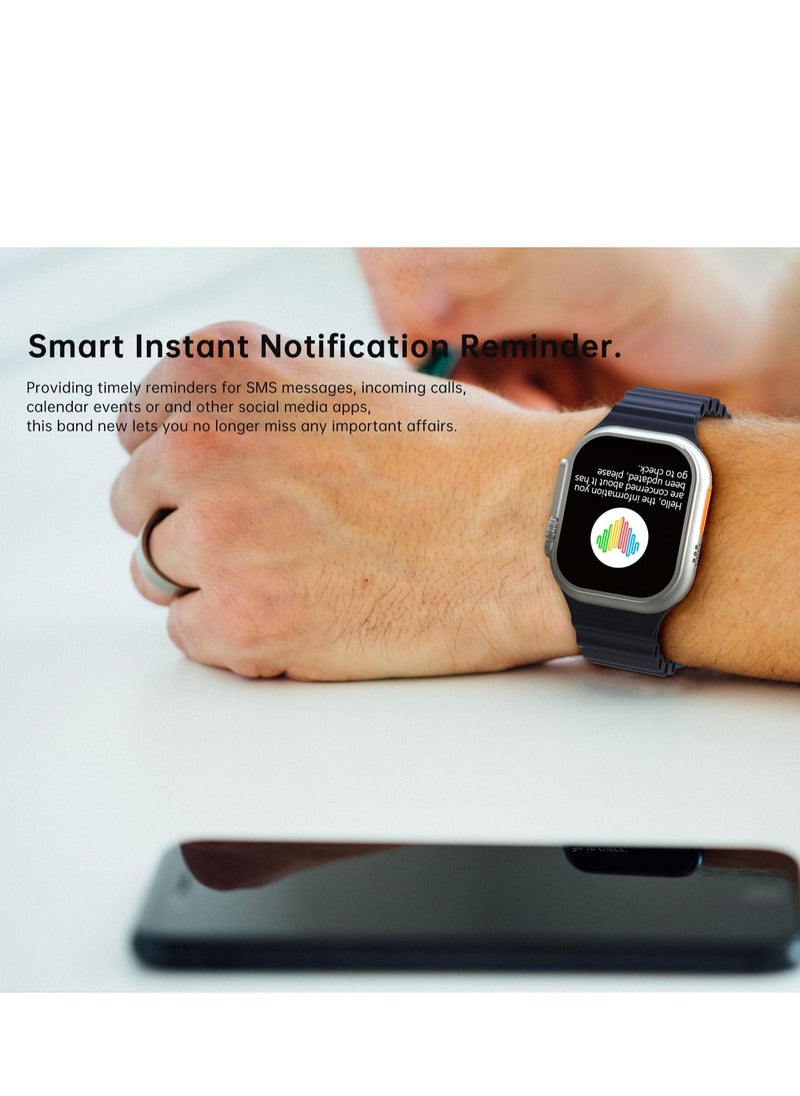 AROAQ - W800 Ultra High Tech Smartwatch 880mAh Battery 2.05 Inch Screen Display AI Assistance Sports and Health Modes Wireless Charging Bluetooth Smart Watch - Image 1