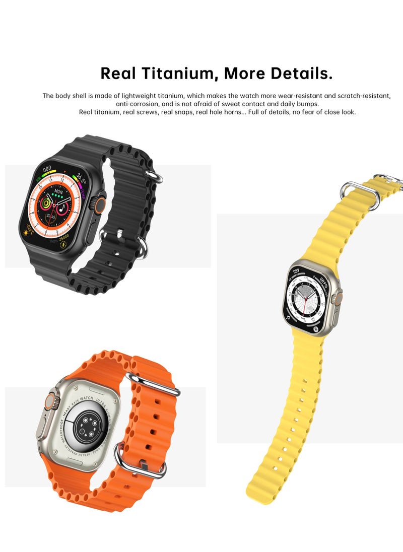 AROAQ - W800 Ultra High Tech Smartwatch 880mAh Battery 2.05 Inch Screen Display AI Assistance Sports and Health Modes Wireless Charging Bluetooth Smart Watch - Image 1