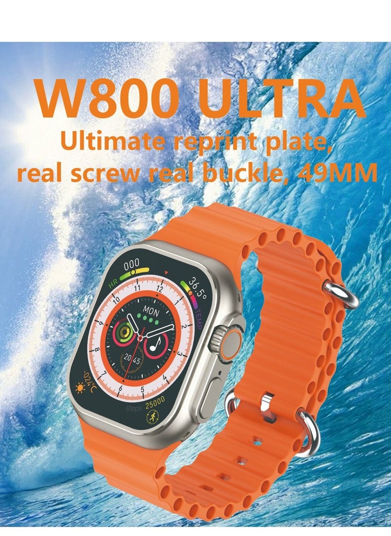 AROAQ - W800 Ultra High Tech Smartwatch 880mAh Battery 2.05 Inch Screen Display AI Assistance Sports and Health Modes Wireless Charging Bluetooth Smart Watch - Image 1