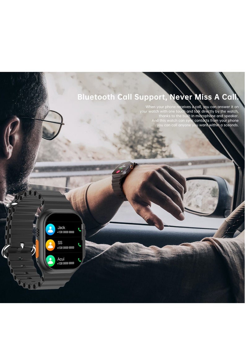AROAQ - W800 Ultra High Tech Smartwatch 880mAh Battery 2.05 Inch Screen Display AI Assistance Sports and Health Modes Wireless Charging Bluetooth Smart Watch - Image 1