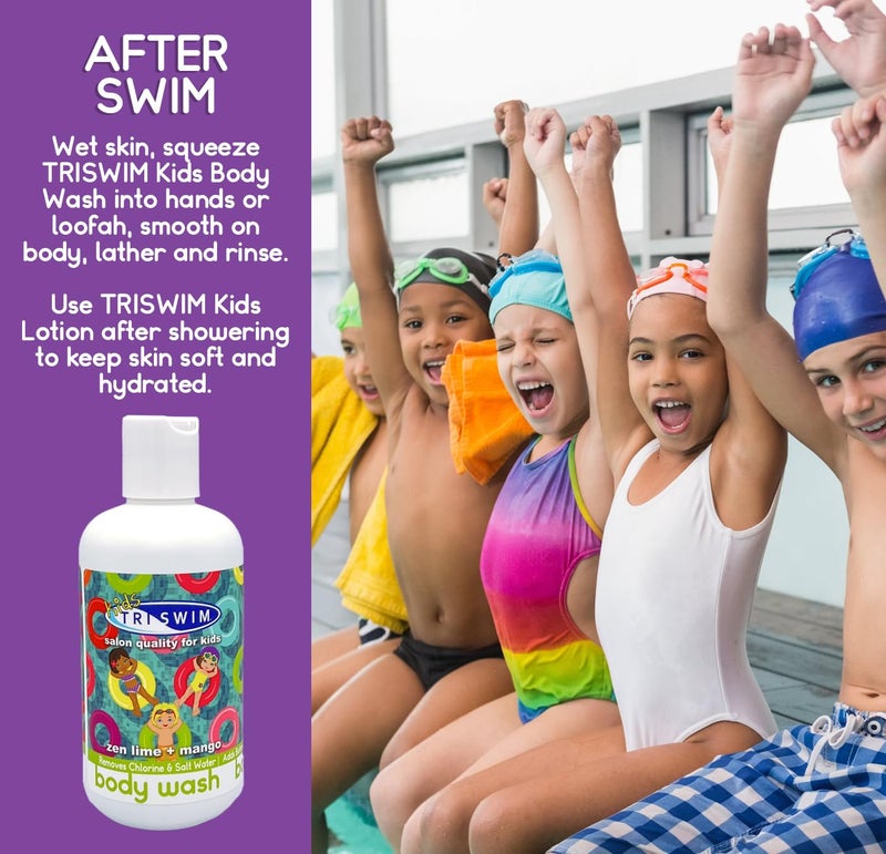 تريسويم TRISWIM KIDS Scented Body Wash After-Swimmer Skincare, Chlorine Removal, Soothes and Moisturizes Skin, Relieves Symptoms Eczema  Dry Skin - Image 3
