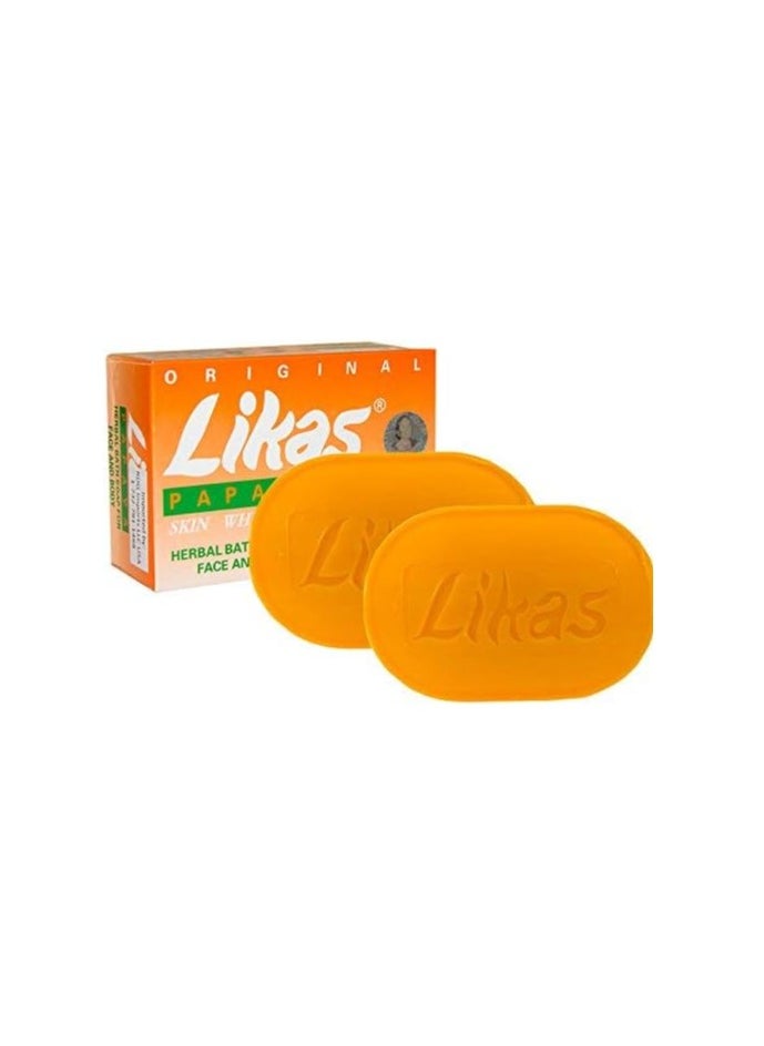 Likas - Papaya Skin Whitening Herbal Soap 135grams - Image 1