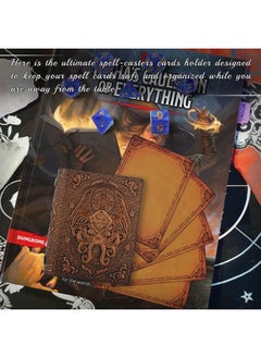 CZYY Dnd Spellcard Holder Cthulhu Embossed Hard Cover Spellbook Deck Case With 54 Blank Cards Tabletop Gaming Accessories For Dungeons And Dragons Rpg Card Game (Bronze)  - Image 3