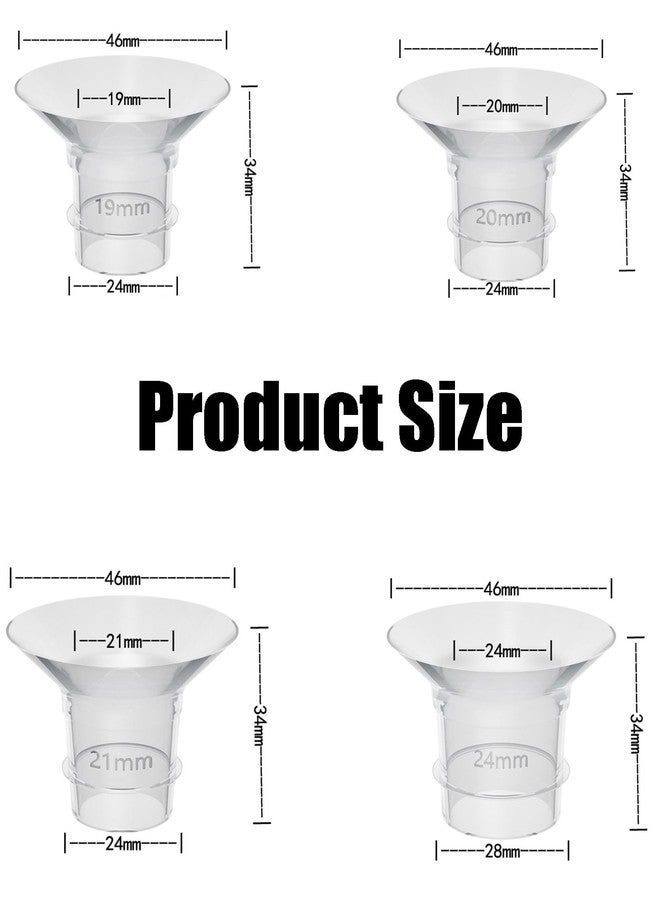 KalamkariX 8PCS Flange Insert for Breast Pump,Flange Size for Breast Pump, Pregnant Women Accessories, Compatible with Most Breast Pumps (13/15/17/18/19/20/21/24) - Image 3