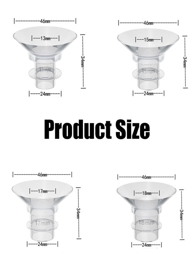KalamkariX 8PCS Flange Insert for Breast Pump,Flange Size for Breast Pump, Pregnant Women Accessories, Compatible with Most Breast Pumps (13/15/17/18/19/20/21/24) - Image 2