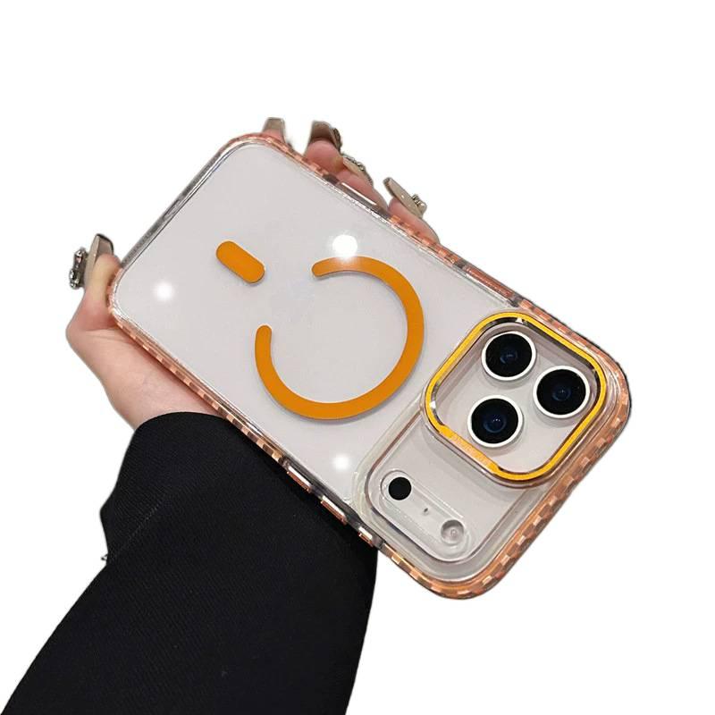 MagSafe iPhone 14 Pro Drop Protection Acrylic for iPhone 14 14 Plus 14 Pro 14 Pro Max and Anti Fingerprint and Anti Slip Grip in Orange - Image 1