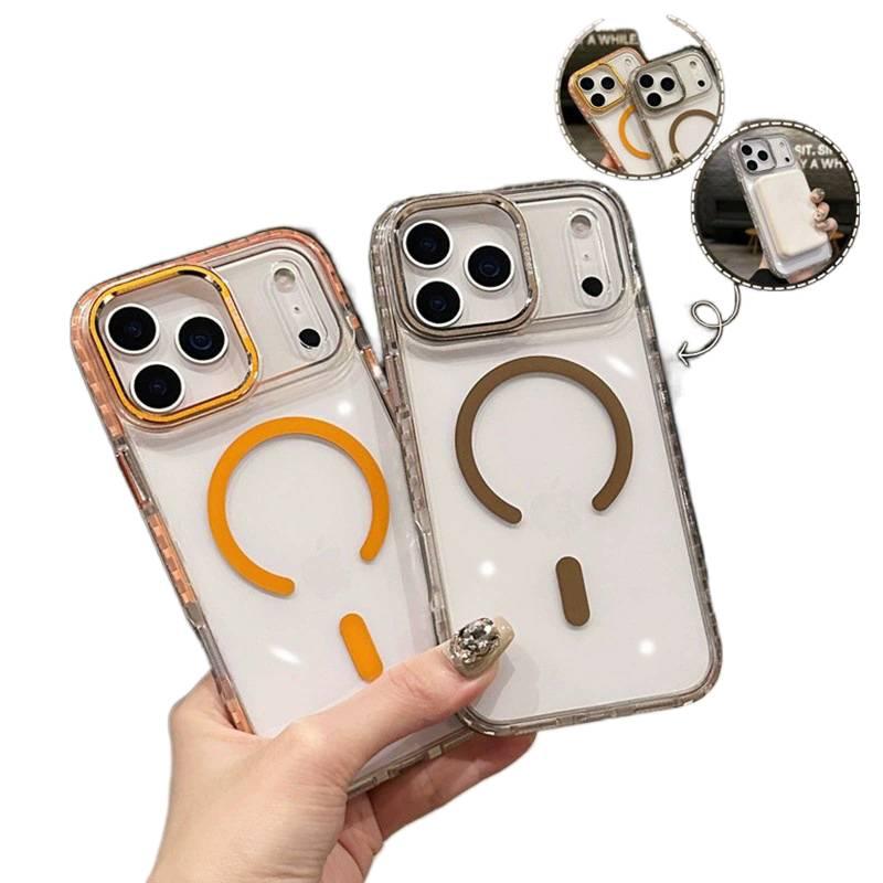 MagSafe iPhone 14 Pro Drop Protection Acrylic for iPhone 14 14 Plus 14 Pro 14 Pro Max and Anti Fingerprint and Anti Slip Grip in Orange - Image 2
