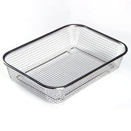 SANGOZ Stainless Steel sraner Basket for Kitchen for Vegetables Groceries Coriander and Many MorePack of 1 - Image 1