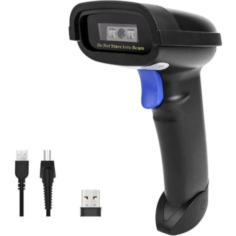 CCD Barcode Scanner 1D Bluetooth 2.4GHz Wired Cable Barcode Reader NT-1228BC - Image 1