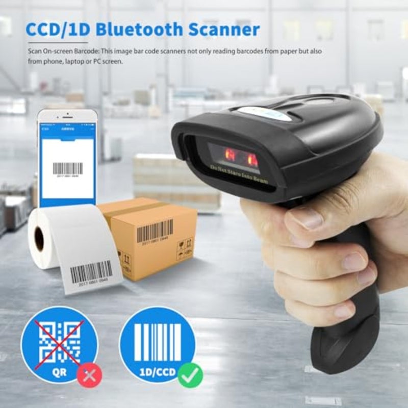 CCD Barcode Scanner 1D Bluetooth 2.4GHz Wired Cable Barcode Reader NT-1228BC - Image 2