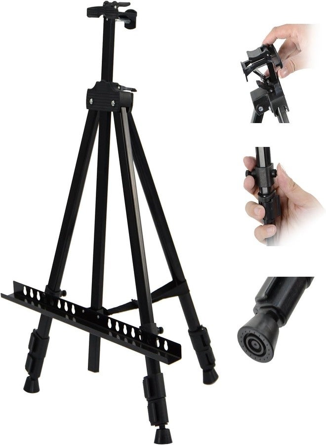 Artnery Art Painting Display Easel Stand - Portable Adjustable Aluminum Metal Tripod Artist Easel with Black Bag - Image 2