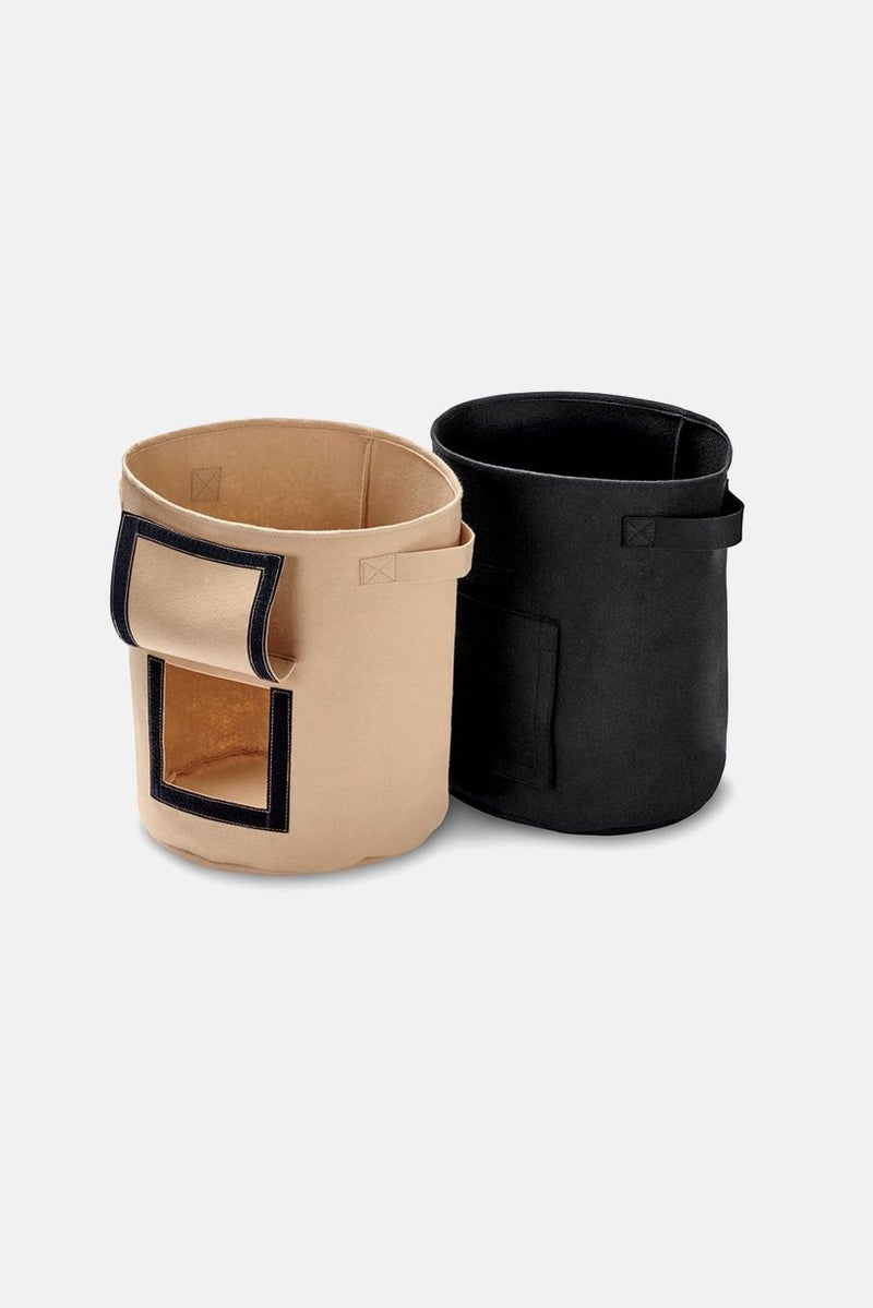 Tchibo 2,Piece Vefgetable Grow Bag, Tan and Black  - Image 3