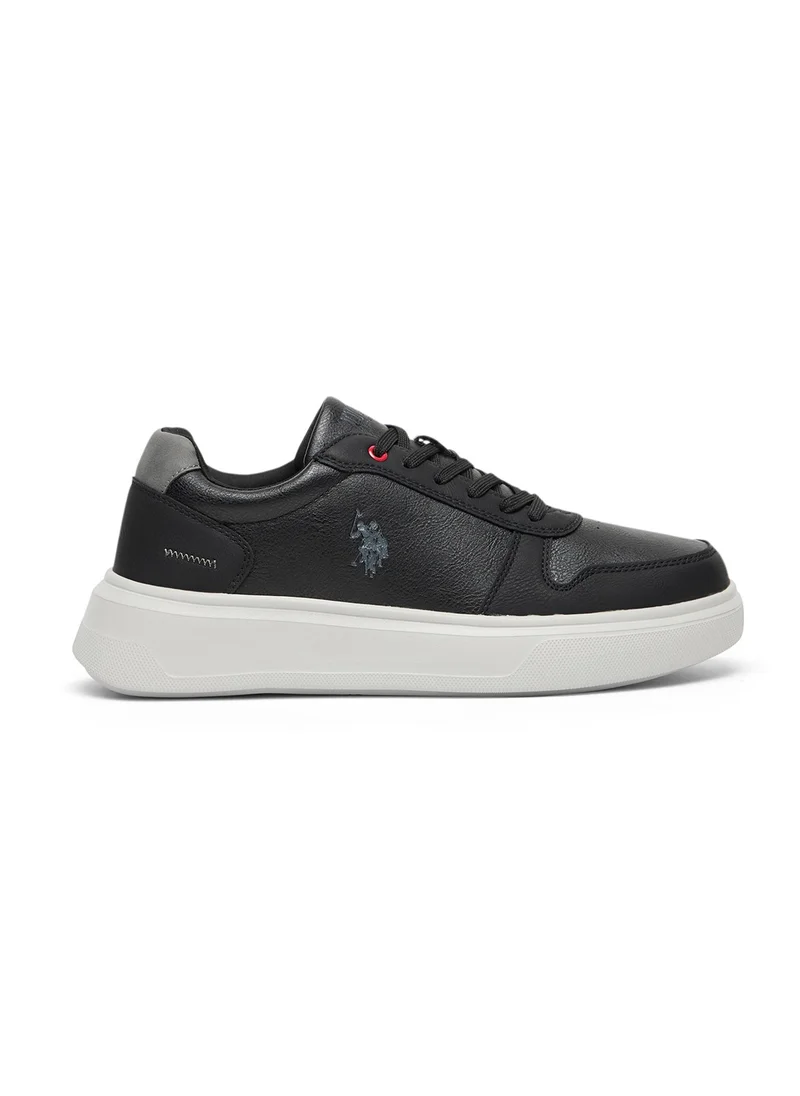 U.S. Polo Assn. Men's Black Low-Top Casual Sneakers – Classic Style with Durable Sole for All-Day Comfort