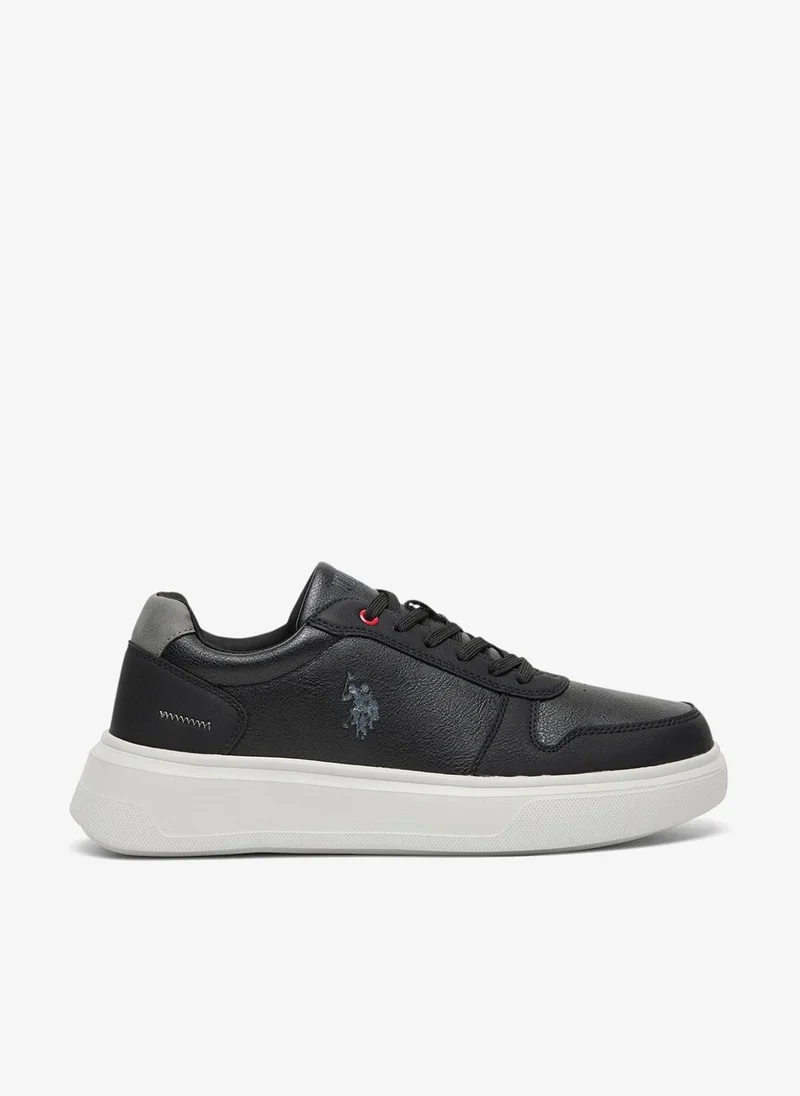 Men's Black Low-Top Casual Sneakers Shoes - Classic Style with Durable Sole for All-Day Comfort