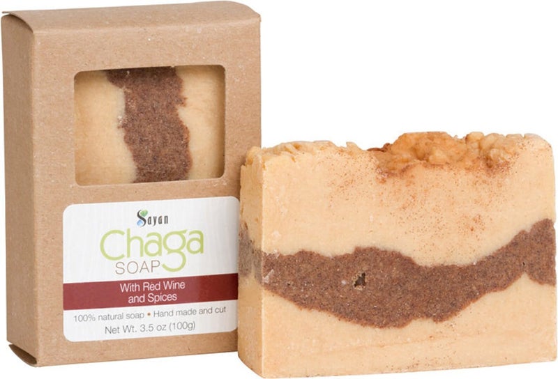 Sayan Siberian Chaga Mushroom Soap with Birch Tree Leaves and Buds  All Natural and Hand Made 35 oz
