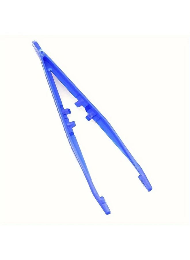 30 قطعة من ملاقط البلاستيك الزرقاء ذات الاستعمال الواحد، ملاقط الإسعافات الأولية للضمادات الطبية ومختبر العلوم - Image 4