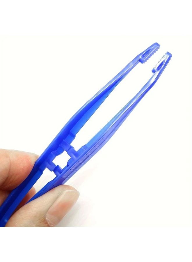 30 قطعة من ملاقط البلاستيك الزرقاء ذات الاستعمال الواحد، ملاقط الإسعافات الأولية للضمادات الطبية ومختبر العلوم - Image 5