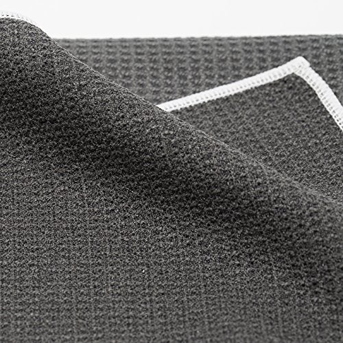 Shandali Stickyfiber Hot Yoga Towel - Silicone Backed Yoga Mat-Sized, Absorbent, Non-Slip, 24" x 72" Bikram, Gym, and Pilates - (Gray, Standard) - Image 4