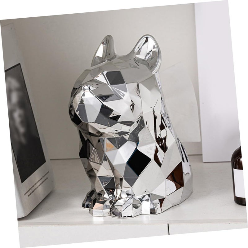 Quirky Dog Shape Tissue Box Holder Refillable Desktop Organizer For Home Elegant Art Decor - Image 3