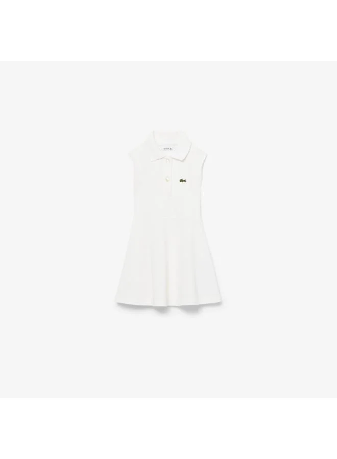 LACOSTE Kids Logo Sleeveless Mini Fit And Flare Dress