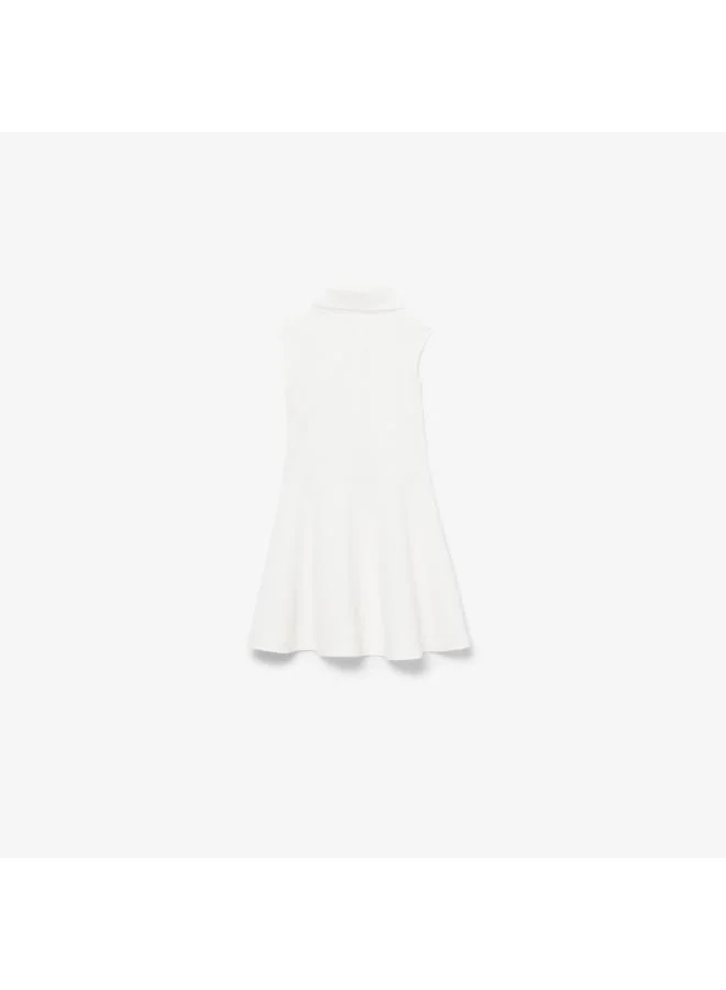LACOSTE Kids Logo Sleeveless Mini Fit And Flare Dress