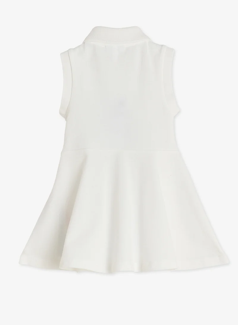 LACOSTE Kids Logo Sleeveless Mini Fit And Flare Dress
