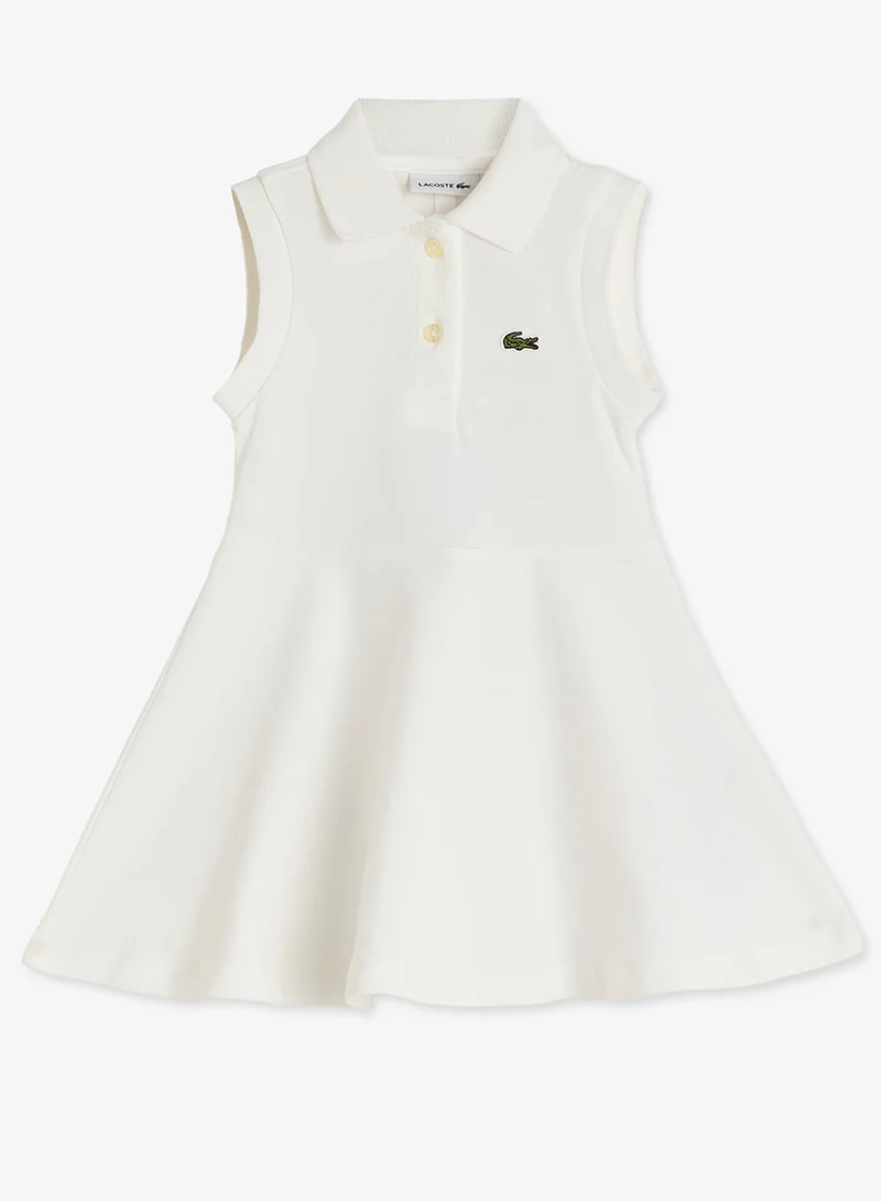 LACOSTE Kids Logo Sleeveless Mini Fit And Flare Dress