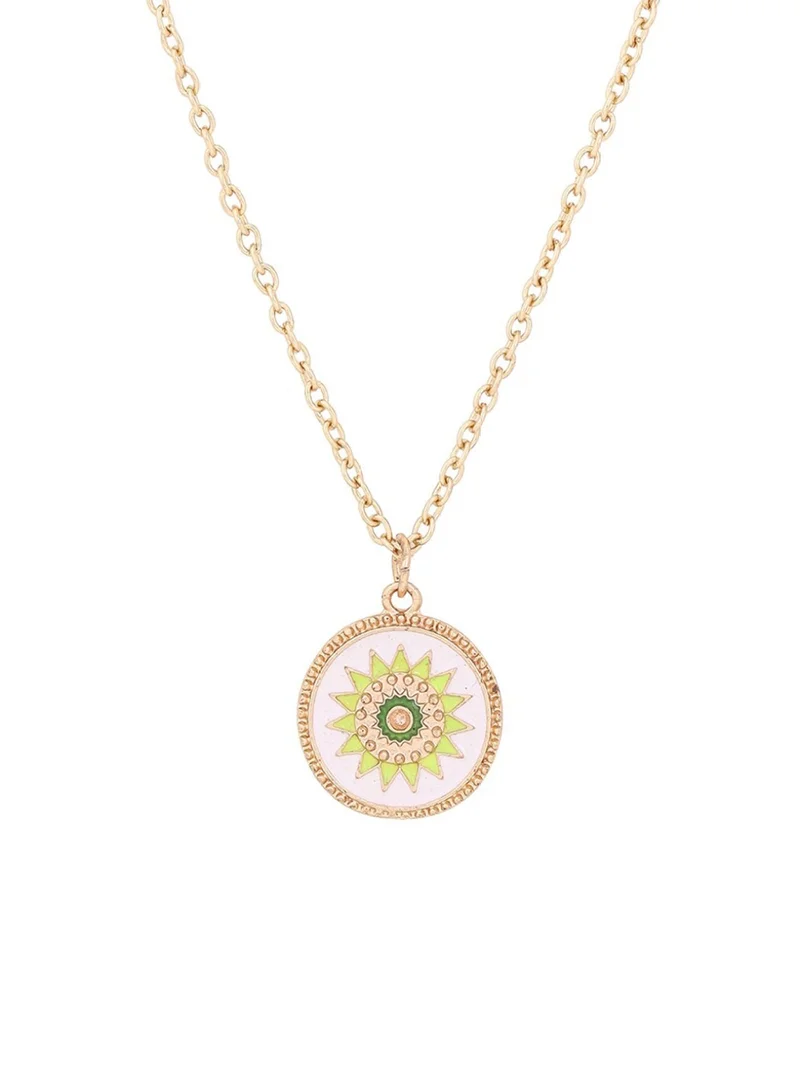Priyaasi Circular Flower Pendant with Chain