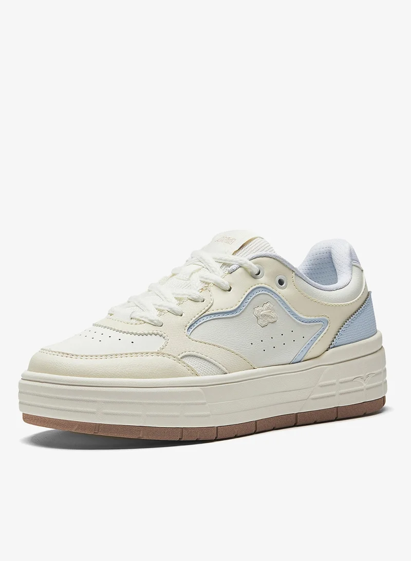 انتا حذاء رياضي نسائي منصة كلاسيكي كاجوال أبيض