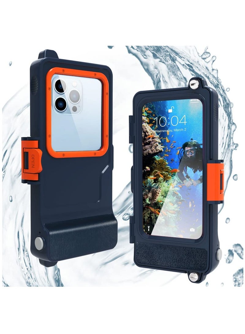 KASTWAVE Snorkeling Underwater Phone Case, Diving Phone Cases for iPhone 14/14 Pro Max/13/13 Pro Max Surfing Swimming Photo Video, Waterproof Protective Housing Case for iPhone and Galaxy Series - Image 1