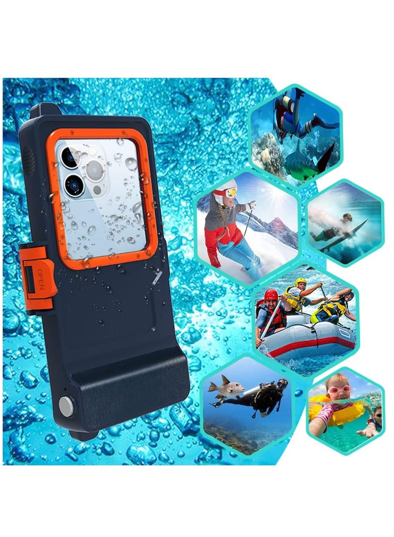 KASTWAVE Snorkeling Underwater Phone Case, Diving Phone Cases for iPhone 14/14 Pro Max/13/13 Pro Max Surfing Swimming Photo Video, Waterproof Protective Housing Case for iPhone and Galaxy Series - Image 4