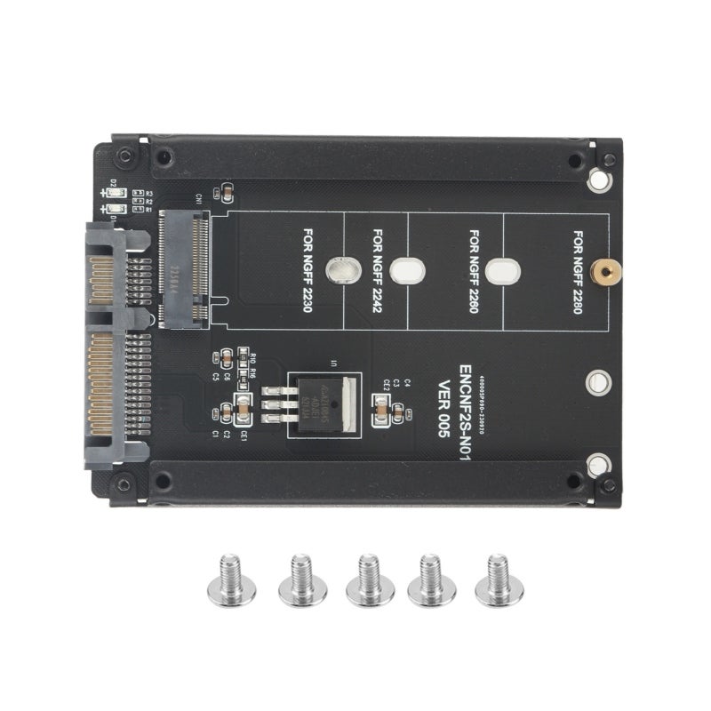 M.2 NGFF to SATA Adapter for 22x30 22x42 22x60 22x80 SSD - Plug and Play Converter with Stable Chip - M.2 to SATA B Key for Desktop PC - Image 1