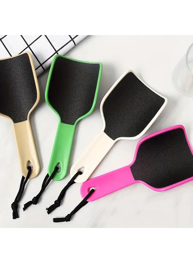 Random Color 1 Piece U Shaped Double Sided Foot File Ergonomic Handle Heavy Duty Foot Scrubber Dead Skin Removal Softening Feet Smooth Moisturizing - Image 2
