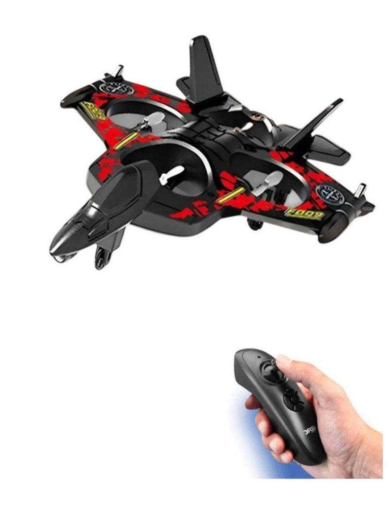 Remote Control Fighter Jet Plane Glider Flying EPP Foam Airplane Rc Plane Toy Black/Red  - Image 1