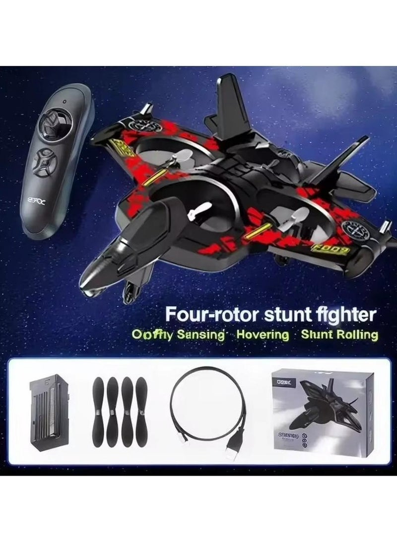 Remote Control Fighter Jet Plane Glider Flying EPP Foam Airplane Rc Plane Toy Black/Red  - Image 5