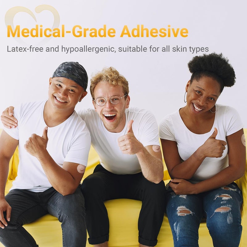 Amolyfe Libre 3 Sensor Covers Waterproof, 20-Pack Amolyfe Freestyle Libre 3 Plus Covers, Bump-Proof with Hard Cap, Waterproof Breathable Medical CGM Adhesive Patches, 14-Day CGM Protection (Tan) - Image 5