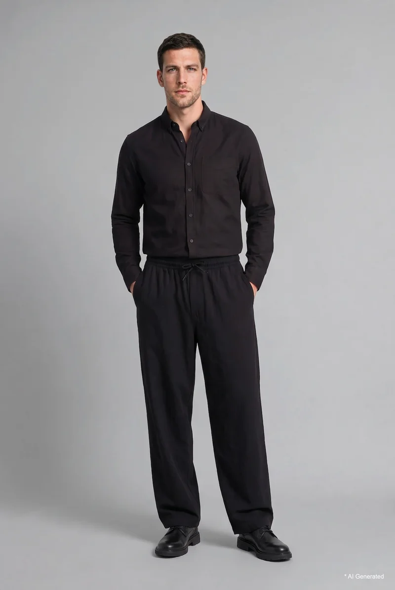 Relax Fit Regular Hem With Pockets Trousers