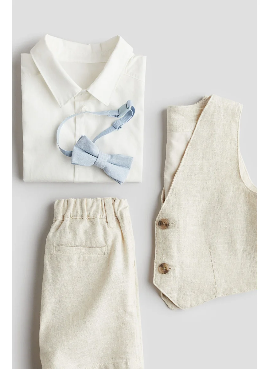 H&M 4-Piece Linen-Blend Dressy Set