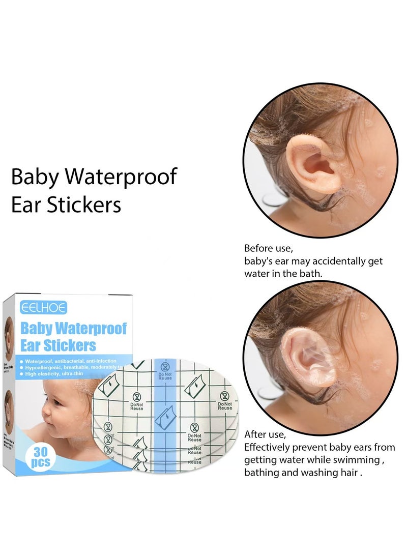 إيلهو ملصقات EELHOE المقاومة للماء ضرورية لحماية الأذنين من دخول الماء أثناء الاستحمام وغسل الشعر والسباحة. واقيات أذن للأطفال - Image 2