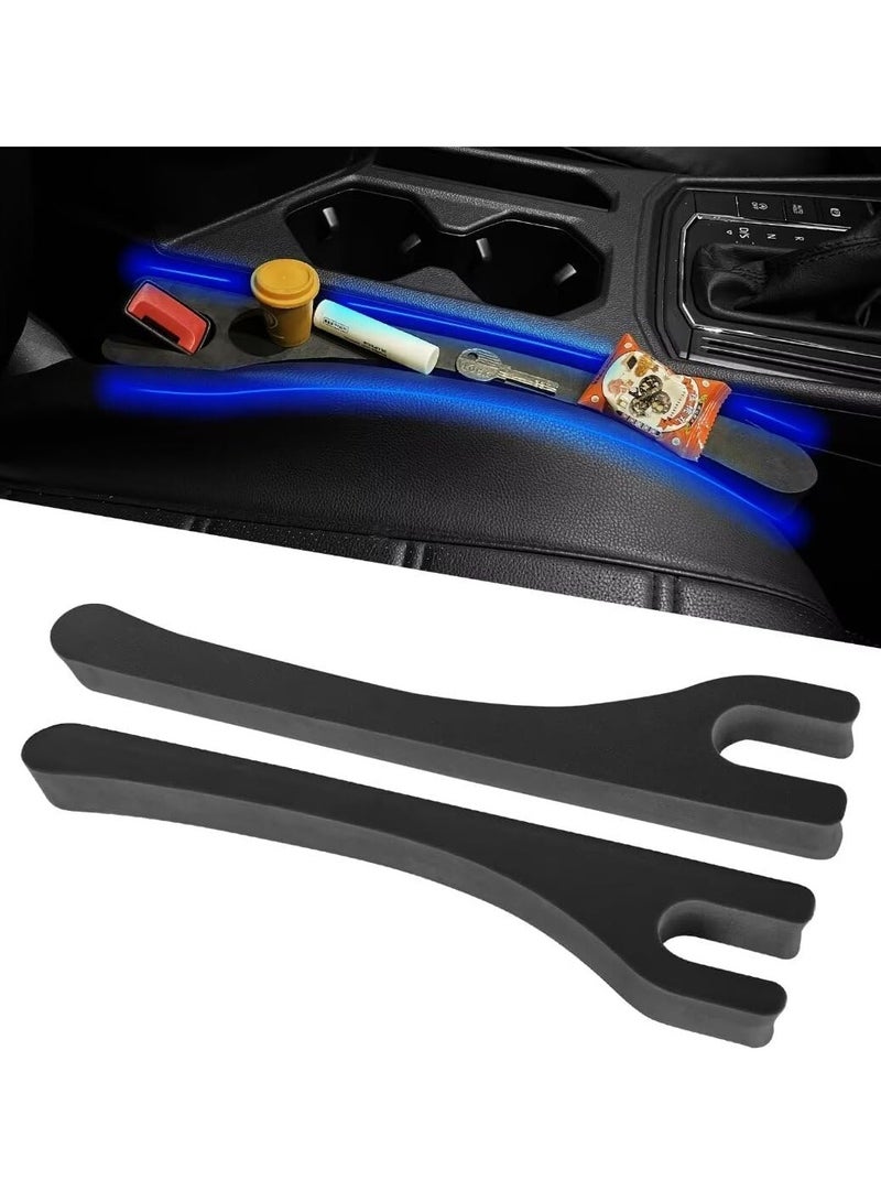 Car Seat Gap Filler 2 Pack Car Seat Gap Filler Universal Organizer for Car SUV Truck Gap Filler for Car Seatill Gap in Between Seat and Console Prevent Things from Dropping Black - Image 1